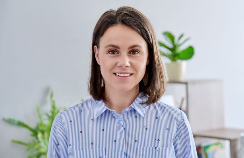 Professional headshot of a young woman